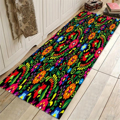 Non-slip Floral Waterproof Area Rug Machine Washable Absorbent Floor Rug