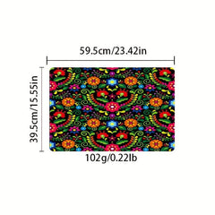 Non-slip Floral Waterproof Area Rug Machine Washable Absorbent Floor Rug