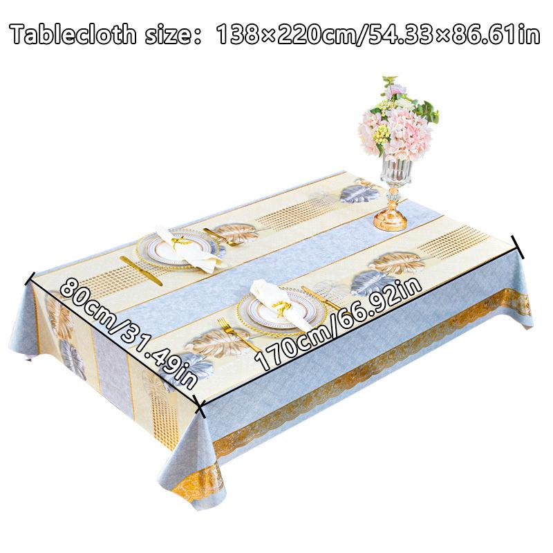 Modern PVC Tablecloth Waterproof Scald Resistant Washable Table Cover