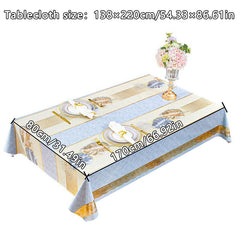 Modern PVC Tablecloth Waterproof Scald Resistant Washable Table Cover