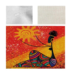 4pcs Exotic Pattern Placemats Non Slip Heat Resistant Washable Dining Table Mats