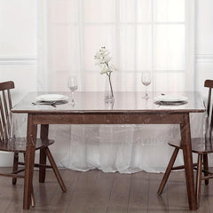 Square Tablecloth Desk Blotter Mat Clear Plastic Table Protector