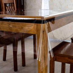 Square Tablecloth Desk Blotter Mat Clear Plastic Table Protector