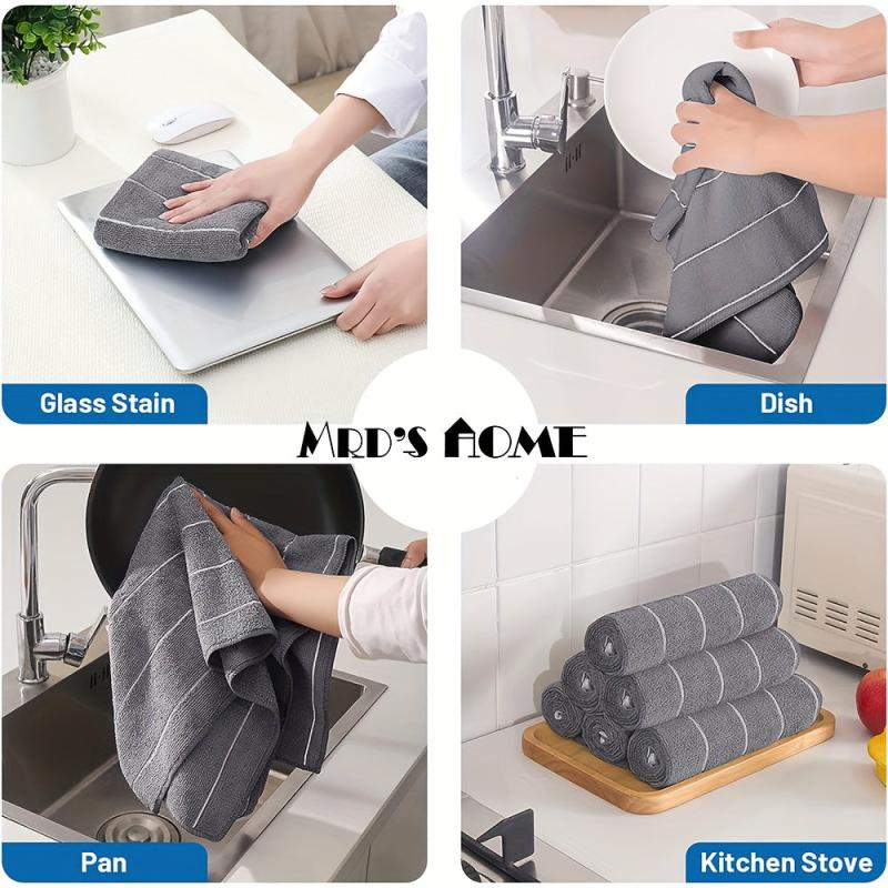 10pcs Scouring Pad Square Dish Cloths Antibacterial Cleaning Brush Kitchen Stuff