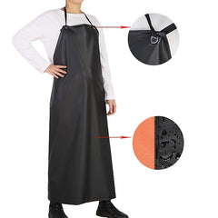 2pcs PVC Apron Kitchen Sleeve Waterproof Soft Leather Adult Food Labor Protectio