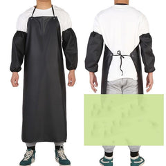 2pcs PVC Apron Kitchen Sleeve Waterproof Soft Leather Adult Food Labor Protectio