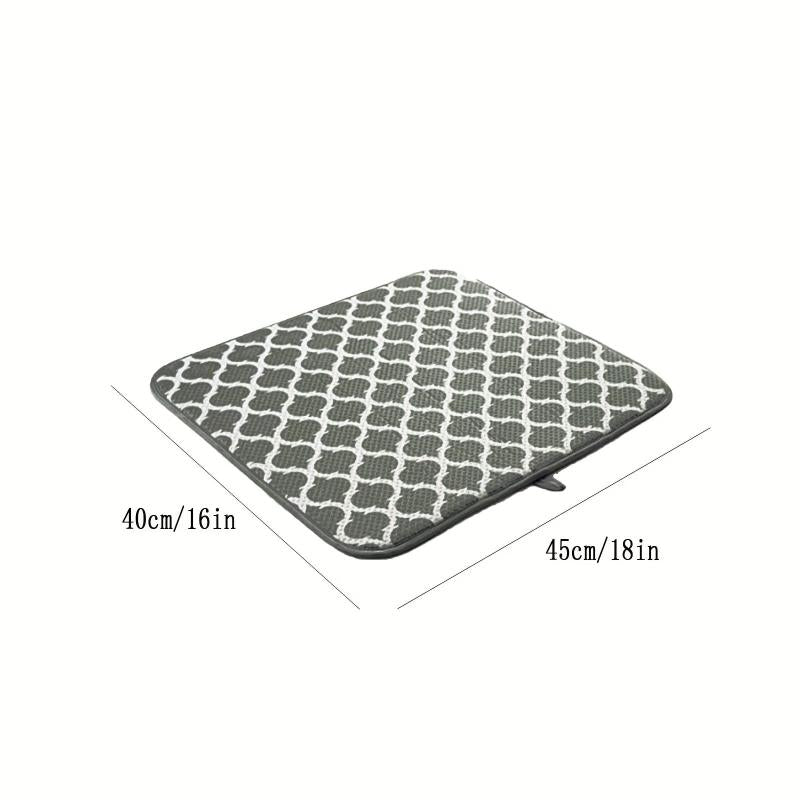 Microfiber Dish Drying Mat - Absorbent 18in X 16in