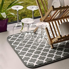 Microfiber Dish Drying Mat - Absorbent 18in X 16in