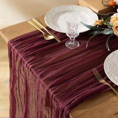 Polyester Crinkle Table Runner for Wedding Decor