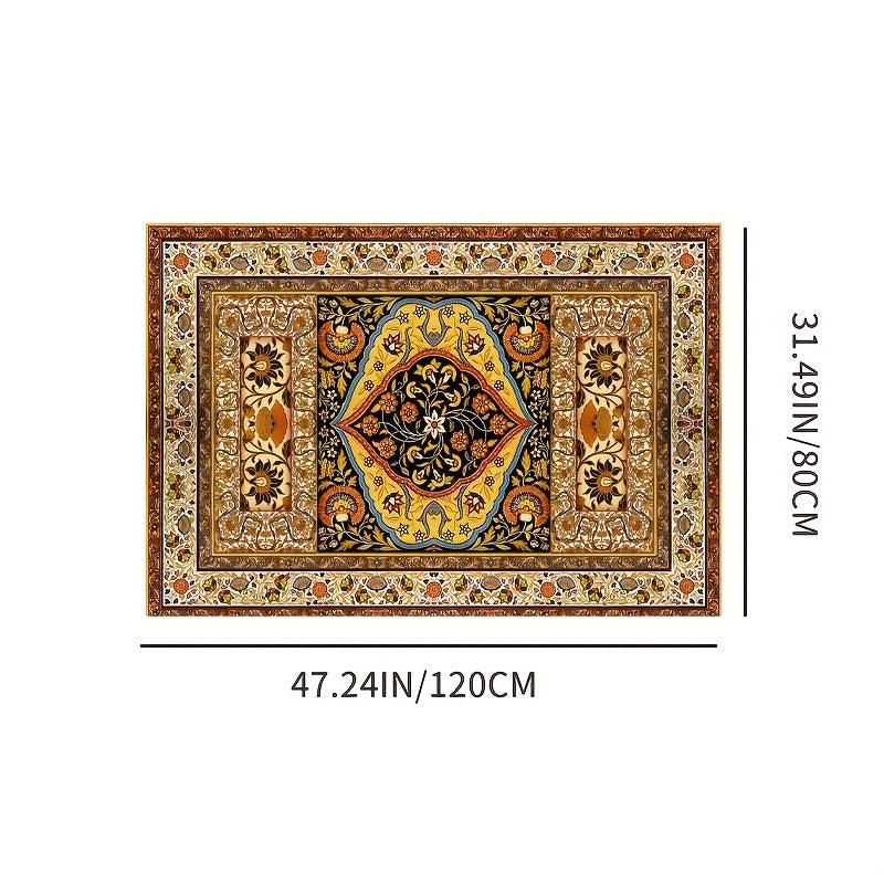 Boho Area Rug Distressed Persian Washable Non Slip Low Pile
