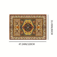 Boho Area Rug Distressed Persian Washable Non Slip Low Pile