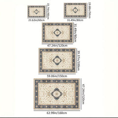 Boho Area Rug Distressed Persian Washable Non Slip Low Pile