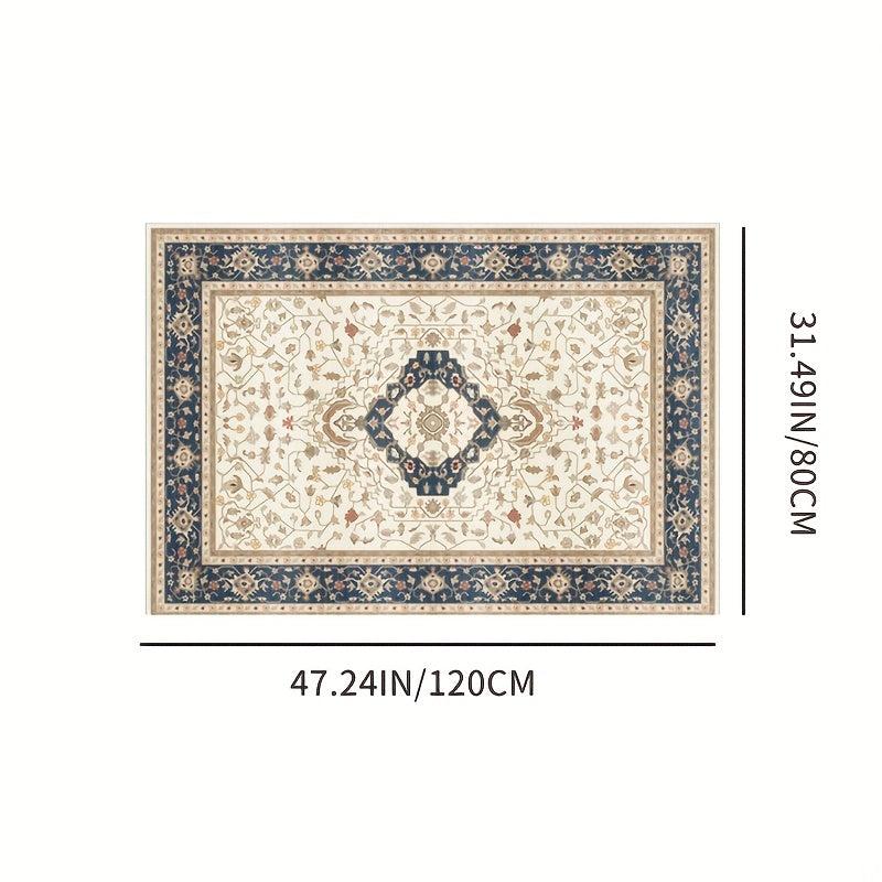 Boho Area Rug Distressed Persian Washable Non Slip Low Pile
