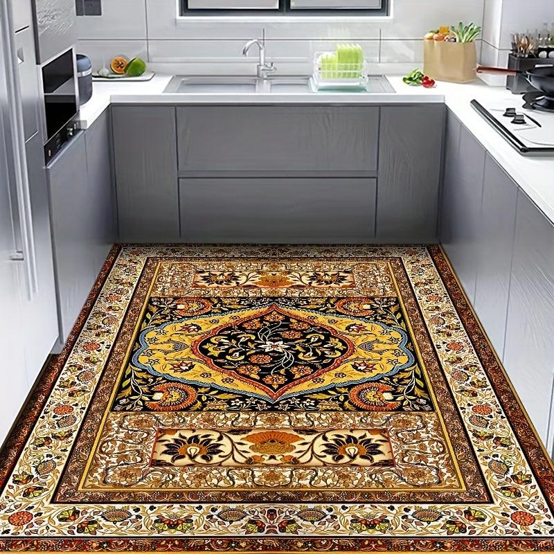 Boho Area Rug Distressed Persian Washable Non Slip Low Pile