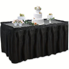 Disposable Waterproof Tablecloth Skirt for Party Room Decor