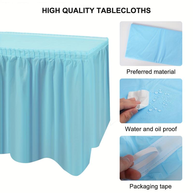Disposable Waterproof Tablecloth Skirt for Party Room Decor