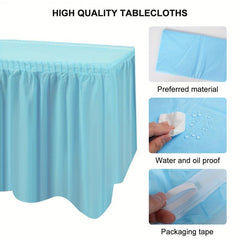 Disposable Waterproof Tablecloth Skirt for Party Room Decor