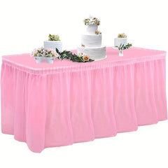 Disposable Waterproof Tablecloth Skirt for Party Room Decor