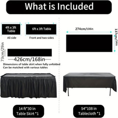 Disposable Waterproof Tablecloth Skirt for Party Room Decor