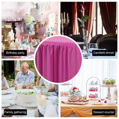 Disposable Waterproof Tablecloth Skirt for Party Room Decor