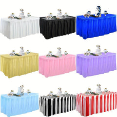 Disposable Waterproof Tablecloth Skirt for Party Room Decor