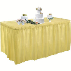 Disposable Waterproof Tablecloth Skirt for Party Room Decor