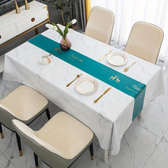 Polyester Tablecloth Mint Green Deer Pattern Table Cover