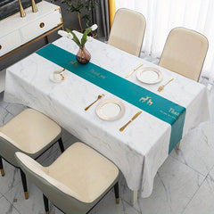 Polyester Tablecloth Mint Green Deer Pattern Table Cover