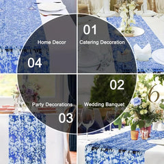 Sequins Glitter Metal Mesh Table Runner for Wedding Bridal Shower