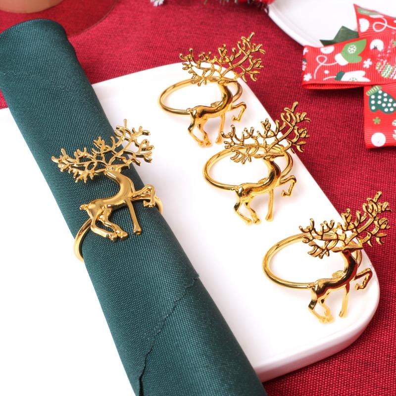 Christmas Napkin Ring Buckle Cloth Ring Holiday Accessory