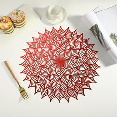 4pcs European Style Heat Insulation Placemat and Coaster Set