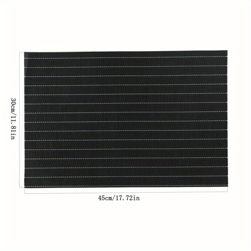 Woven Striped Placemats Set of 12 Washable Reusable Anti-fouling Table Mats