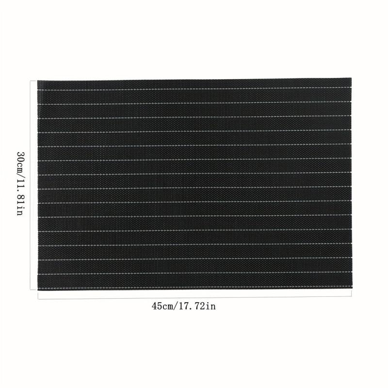 Woven Striped Placemats Set of 12 Washable Reusable Anti-fouling Table Mats