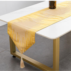 Polyester Table Runner American Tassel Jacquard Decoration Table Cloth