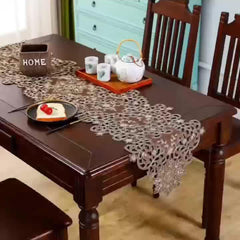 European Embroidered Table Runner Rectangle Polyester Fabric Table Cover