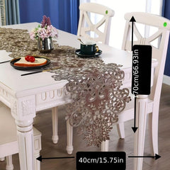 European Embroidered Table Runner Rectangle Polyester Fabric Table Cover