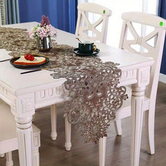 European Embroidered Table Runner Rectangle Polyester Fabric Table Cover