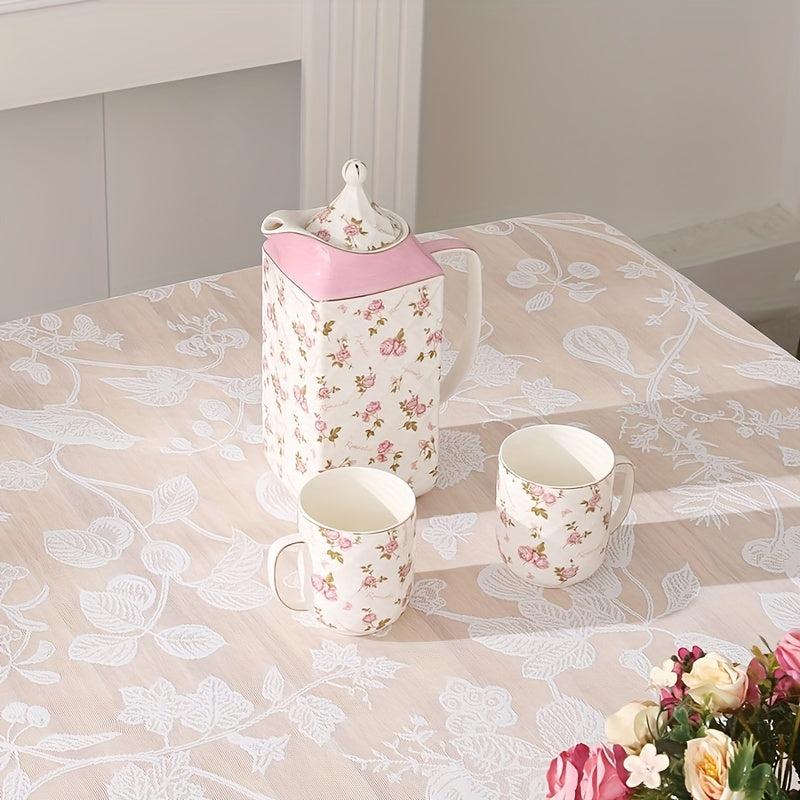Lace Flower And Bird Tablecloth Rectangular Table Decoration Weeding Birthday