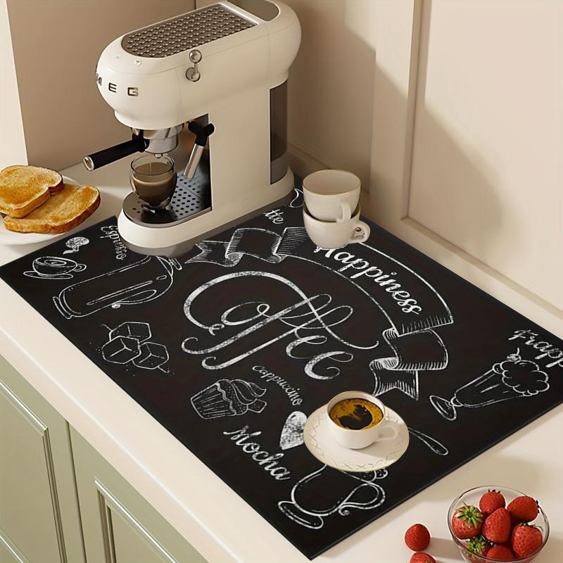 1pc Dish Drying Pad Kitchen Countertop Absorbent Pad