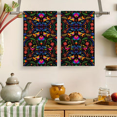 2pcs Microfiber Geometric Pattern Hand Towels