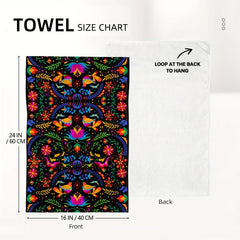 2pcs Microfiber Geometric Pattern Hand Towels