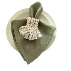 6pcs Plain Linen Napkins Absorbent Skin-Friendly Table Decor