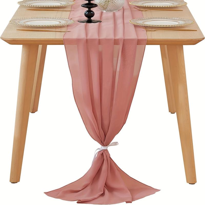 Boho Chiffon Table Runner for Wedding Reception and Events