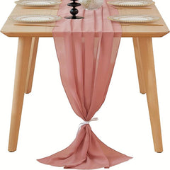 Boho Chiffon Table Runner for Wedding Reception and Events