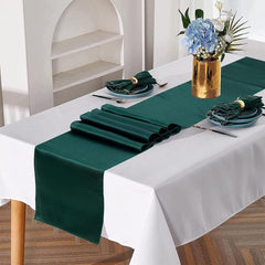 1pc Satin Table Runner Halloween Decor Wedding Reception Banquet Bright Silk Fab