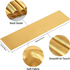 1pc Satin Table Runner Halloween Decor Wedding Reception Banquet Bright Silk Fab