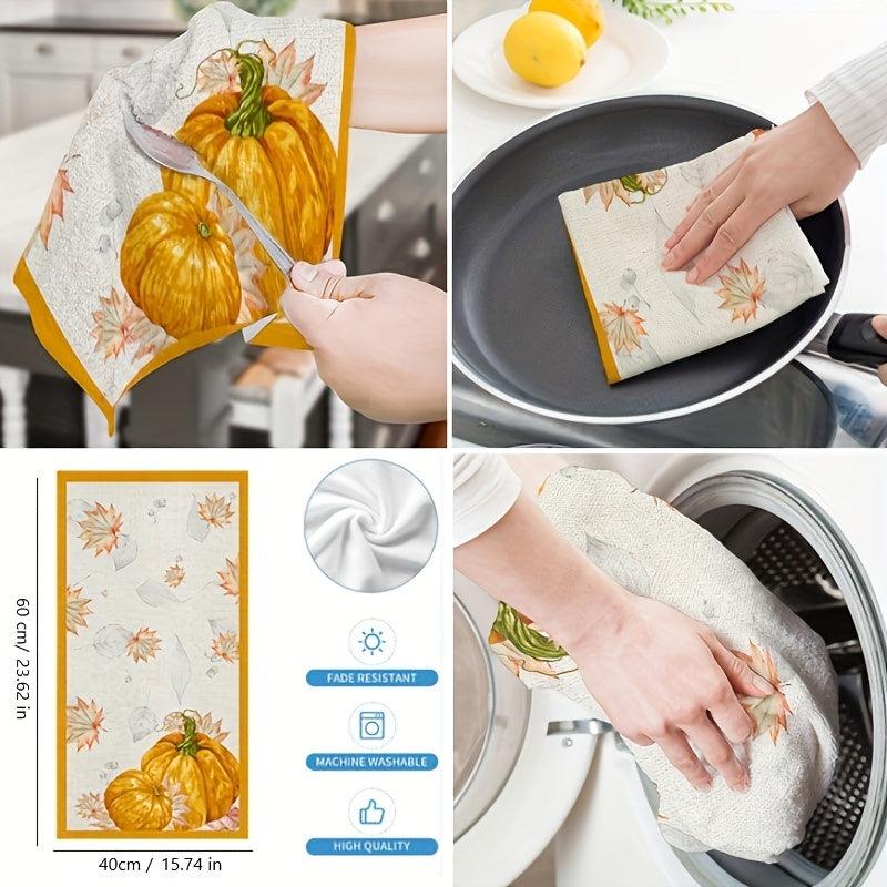 Thanksgiving Pumpkin Dish Cloth Orange Scouring Pad Kitchen Supplies