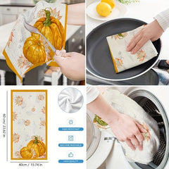 Thanksgiving Pumpkin Dish Cloth Orange Scouring Pad Kitchen Supplies