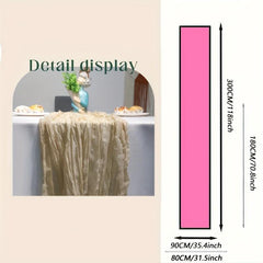 Polyester Table Runner Balinese Pleated Style Solid Table Cover