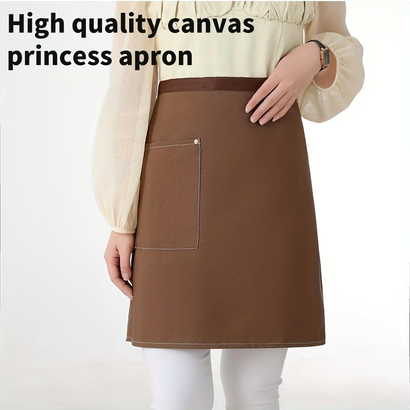 2pcs Canvas Half length Apron Custom Printing Kitchen Supplies